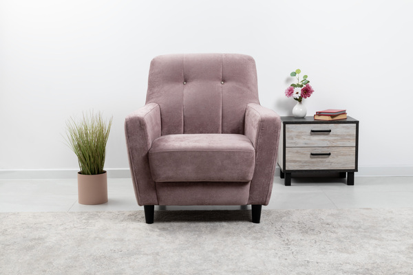 Кресло для отдыха Арно ТК 567 велюр Лаки 17 (пепел розы)