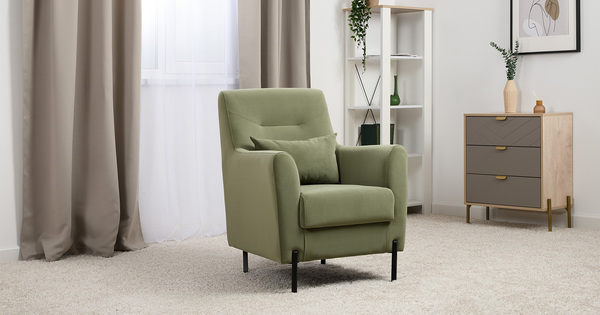 Кресло для отдыха Барселона ТК 672 велюр Diagonal 694 оливковый