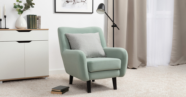 Кресло для отдыха Дакота ТК 585 велюр Vendetta 18 ментоловый, Marcello-5 1327 A1 col 19 ментоловый орнамент