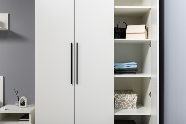 Шкаф комбинированный Эйр 13.182 белый PE шагрень