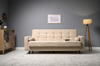 Диван-кровать прямой Эмили ТД 911 велюр светло-бежевый