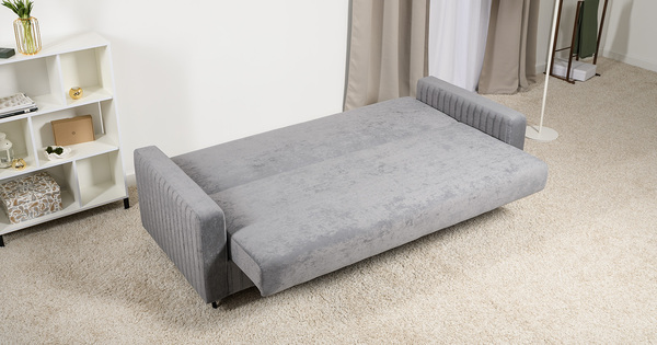 Диван-кровать прямой Изабель ТД 735 велюр Романс грей cерый