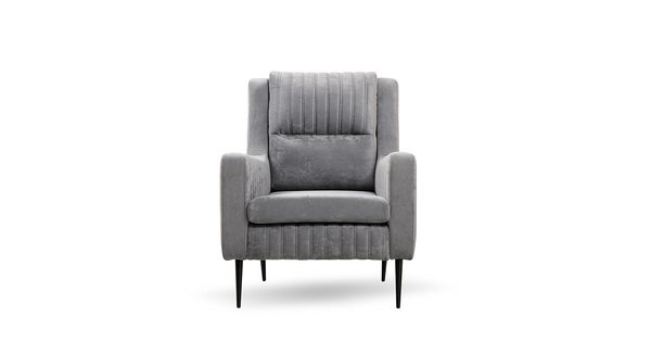 Кресло для отдыха Изабель ТК 735 велюр Романс грей cерый