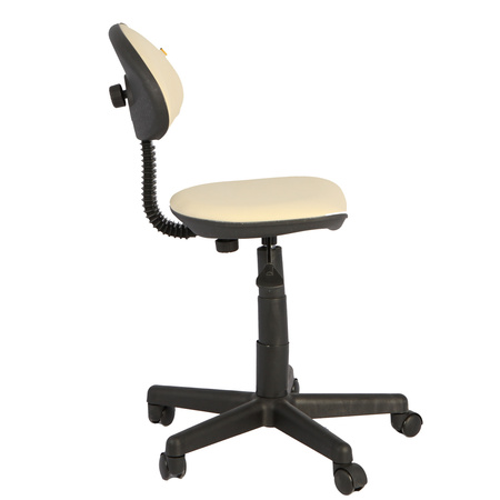 Кресло без подлокотников Логика обивка кожзам бежевый, крестовина пластик, без качания