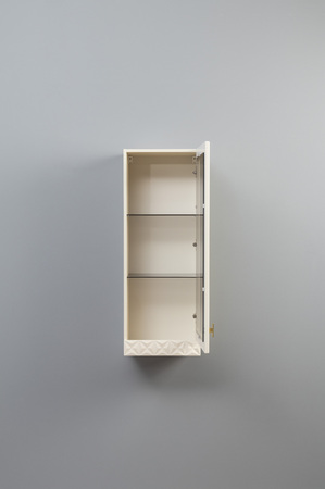 Шкаф навесной Марион 16.334 слоновая кость С341 PE, слоновая кость 6898 ПВХ (собирается на любую сторону)