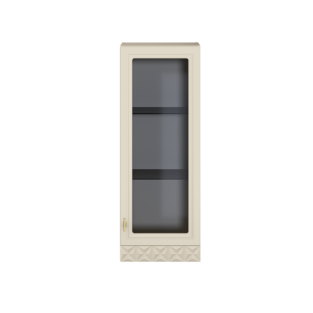 Шкаф навесной Марион 16.334 слоновая кость С341 PE, слоновая кость 6898 ПВХ (собирается на любую сторону)