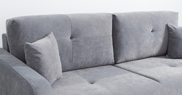 Диван-кровать прямой Марсель ТД 701 велюр Aura 20 серый