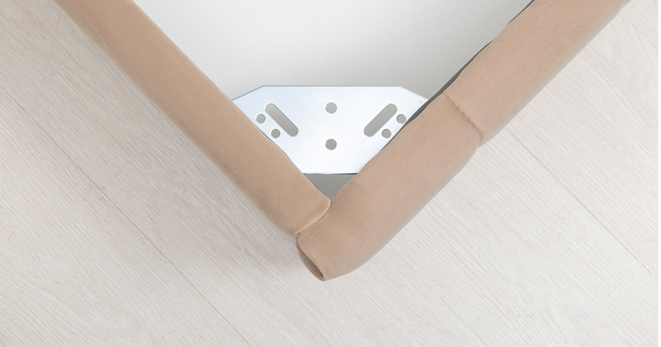 Кровать Милана 140 велюр бежевый кофейный с ортопедическим основанием и подъемным механизмом