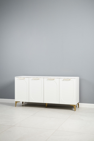 Тумба под ТВ Монтесито 16.67 Белый PE шагрень, белая шагрень 4101 ПВХ