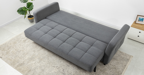 Диван-кровать прямой Невада ТД 571 велюр Vendetta 11 графитовый серый