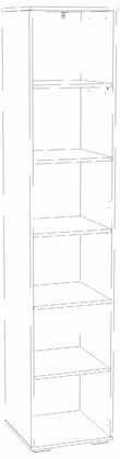 Шкаф для белья Банни НМ 041.43 правый меренга, макарун, белый, дуб сонома