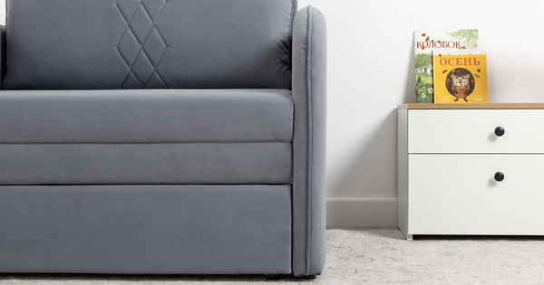 Кресло-кровать Юта (85) ТК 520 велюр Вивальди 12 сине-серый